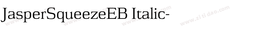 JasperSqueezeEB Italic字体转换